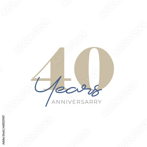 Vector anniversary logo design template