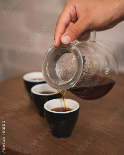 serving coffee with the v60 method photo