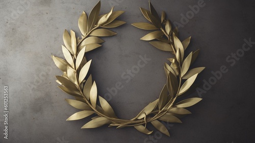Golden olive branch wreath