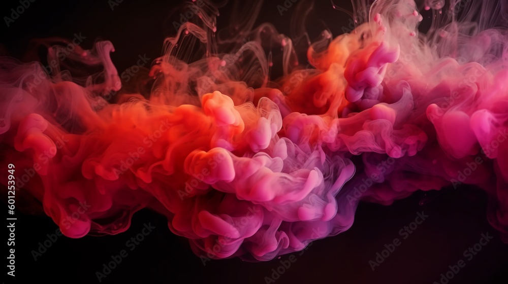Abstract red dynamic smoky swirl background
