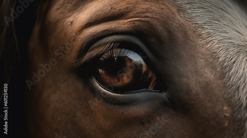 horse eye with tears closeup © JW Studio