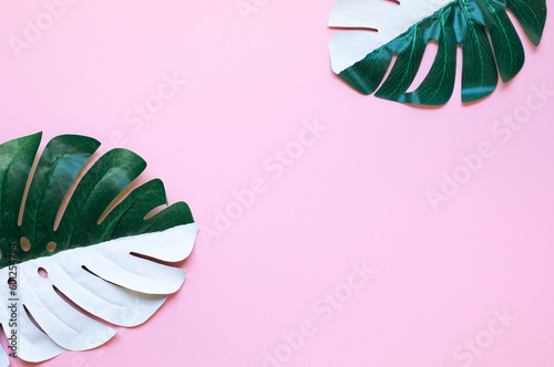 tropical leaf,leaves collection for design with pastel and mix spotted color.creative and minimal art nature background.decoration pattern