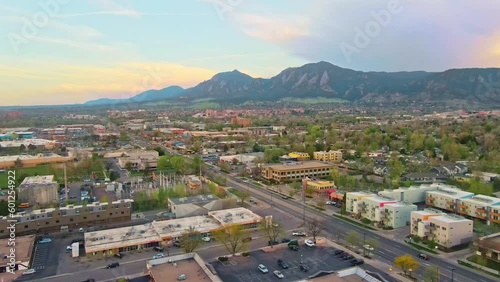 aerial view of boulder colorado