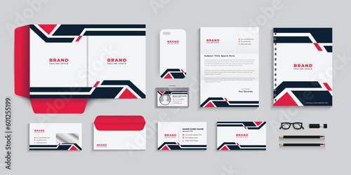 Wallpaper Mural Corporate identity template, business stationery set, with red and blue, color .eps Torontodigital.ca