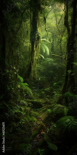 Lush Jungle Rainforest Generative AI