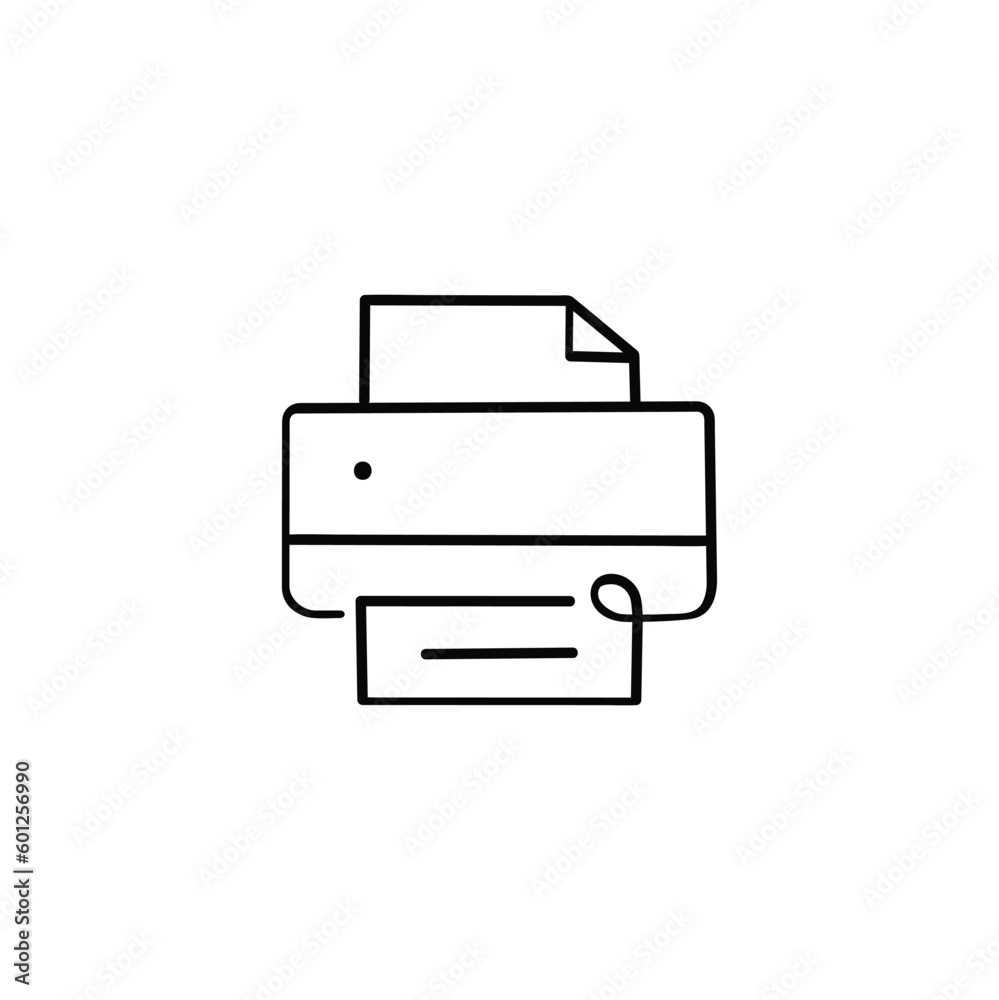 Printer Line Style Icon Design Printer Line Style Icon Design