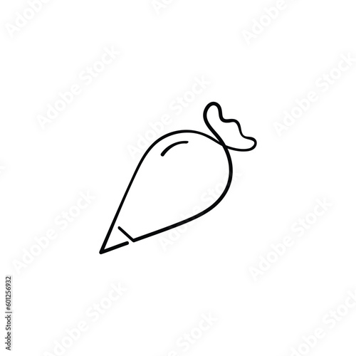 Piping Bag Line Style Icon Design