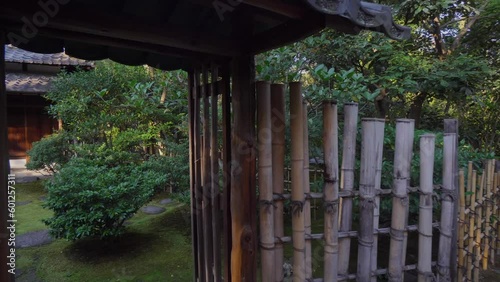 Internal pathways of Kennin ji temple in Kyoto, Japan. Its houses were built in the 16th century. photo