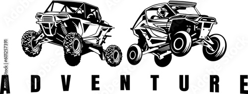 UTV offroading social club logo design vector