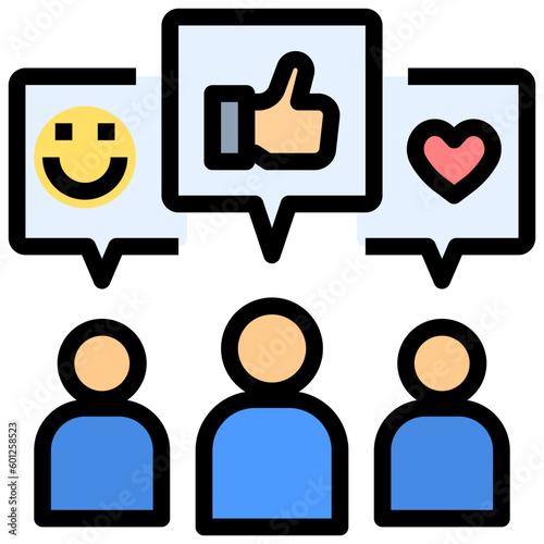 customer experience filled outline style icon