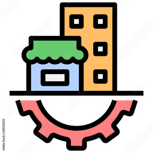 digital transformation filled outline style icon