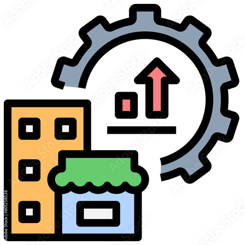 efficiency filled outline style icon