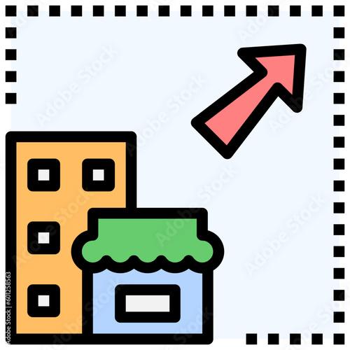 scalability filled outline style icon