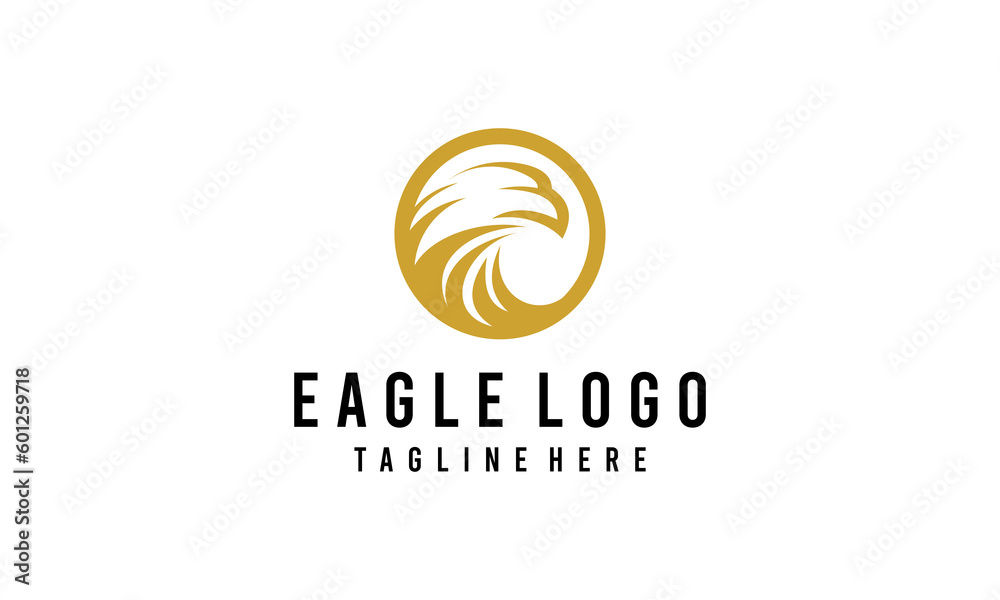 Abstract eagle or hawk head isolated on white background. Abstract eagle or hawk head isolated on white background.