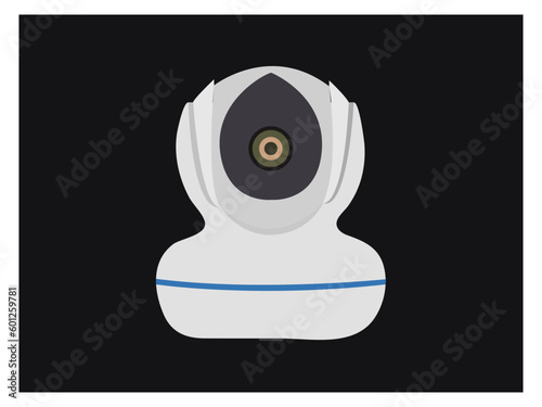 Security cam, cctv video camera, street observe surveillance equipment front and side angle view. Secure guard eye and crime prevention isolated on white background.