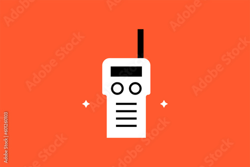 Walkie talkie illustration in flat style design. Vector illustration photo