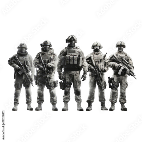 Group of soldiers in full gear