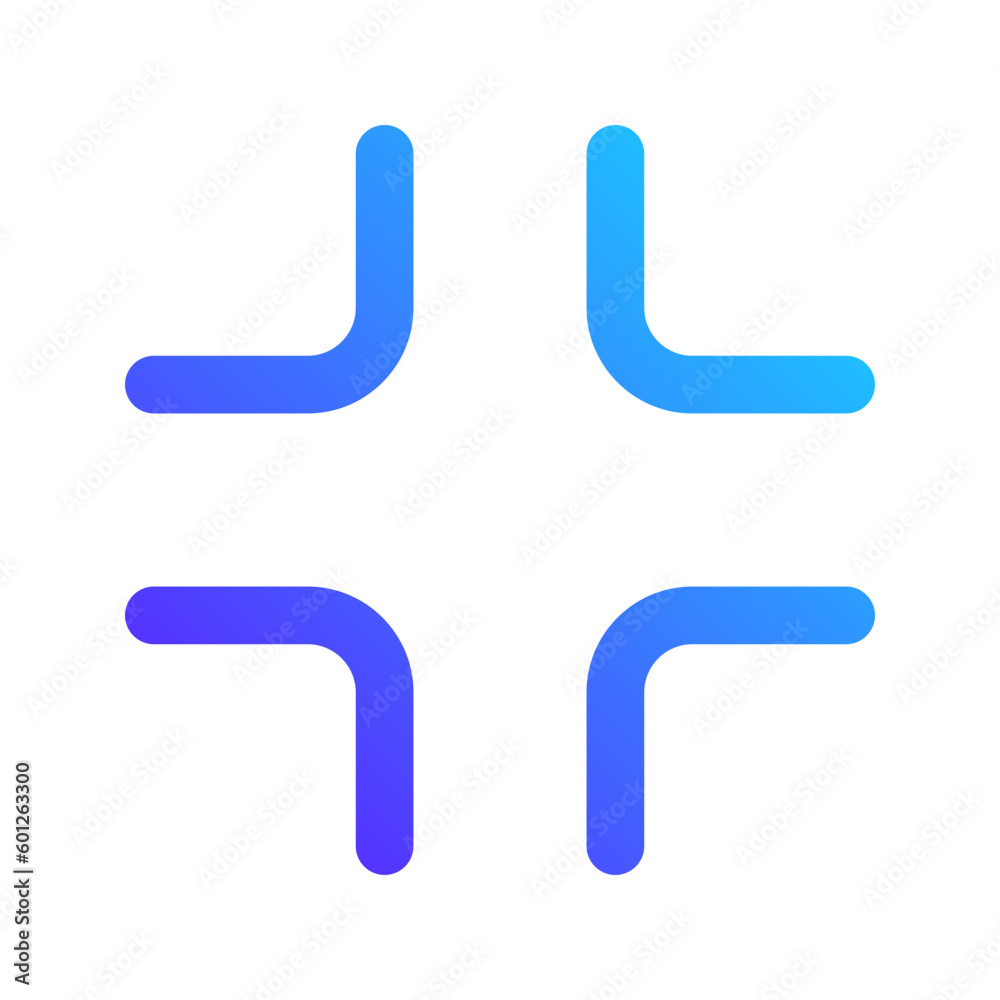 Obraz premium exit full screen gradient icon