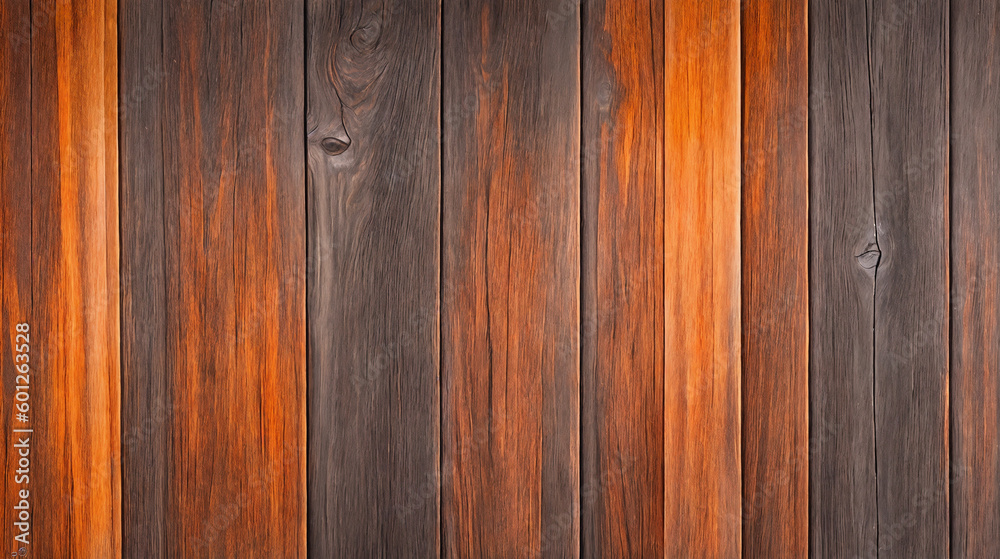 Obraz premium brown wooden plank texture background with generative AI technology