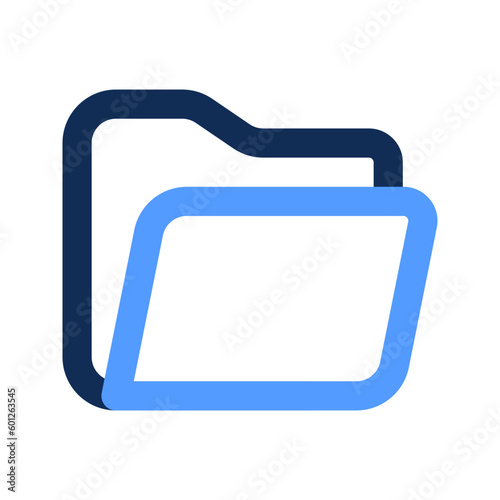 open folder outline color icon