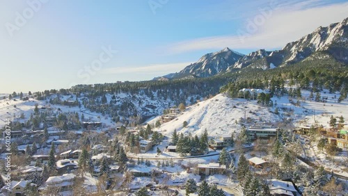  Flatirons covered With Snow , Boulder Colorado