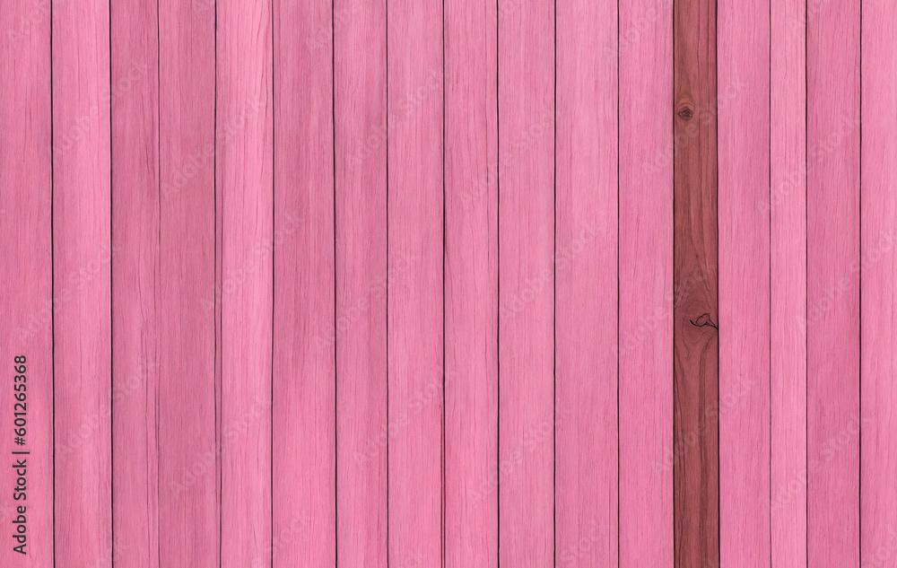 Naklejka premium pink wooden plank texture background with generative AI technology