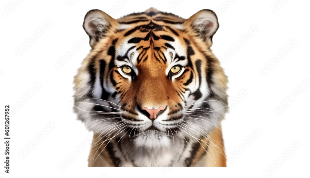 Tiger isolated on transparent background cutout image Tiger isolated on transparent background cutout image
