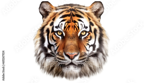 Tiger isolated on transparent background cutout image