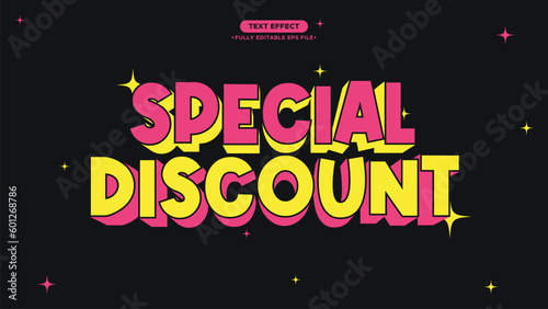 Special Discount Text Effect with Retro Classic Style