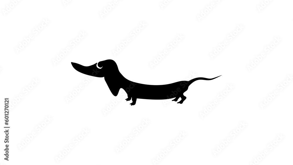 funny dachshund silhouette