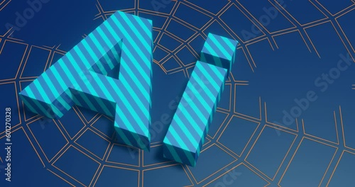 Visualisierung der künstlichen Intelligenz. 3D Darstellung. Konzept: die Speicherung, Auswertung und Anwendung riesiger Datenmengen. Zukunftsträchtige Hochtechnologie in der Gegenwart. ohne Ki erstell
