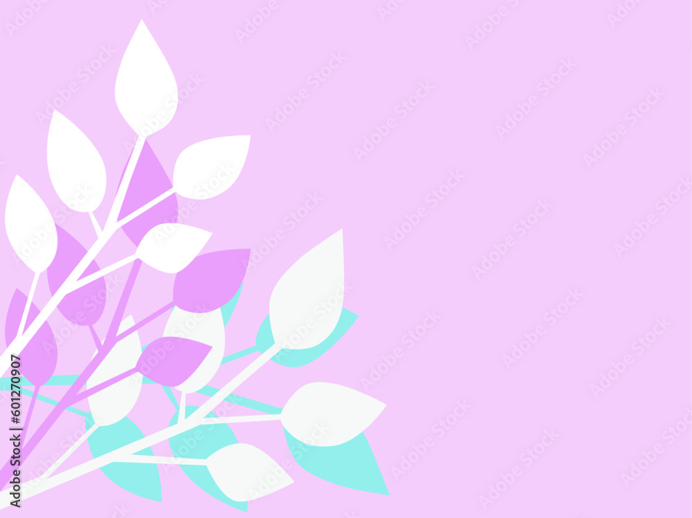 Naklejka premium pastel abstract leaves background
