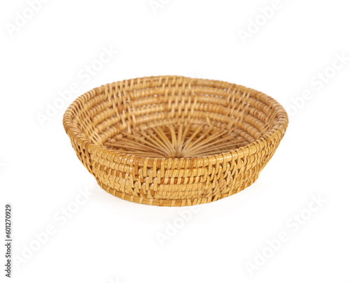 weave basket isolated on white background