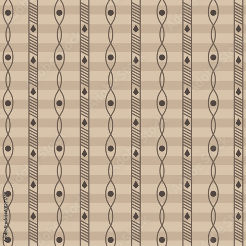 Tribal pattern texture abstract background lines brown concept indie style vector