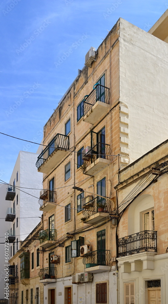 Historical Building in the Town Sliema on the Island Malta