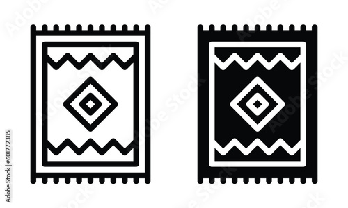 Carpet icon with outline and glyph style.
