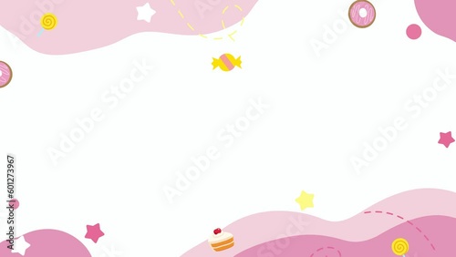 Cute cartoon background motion seamless loop background