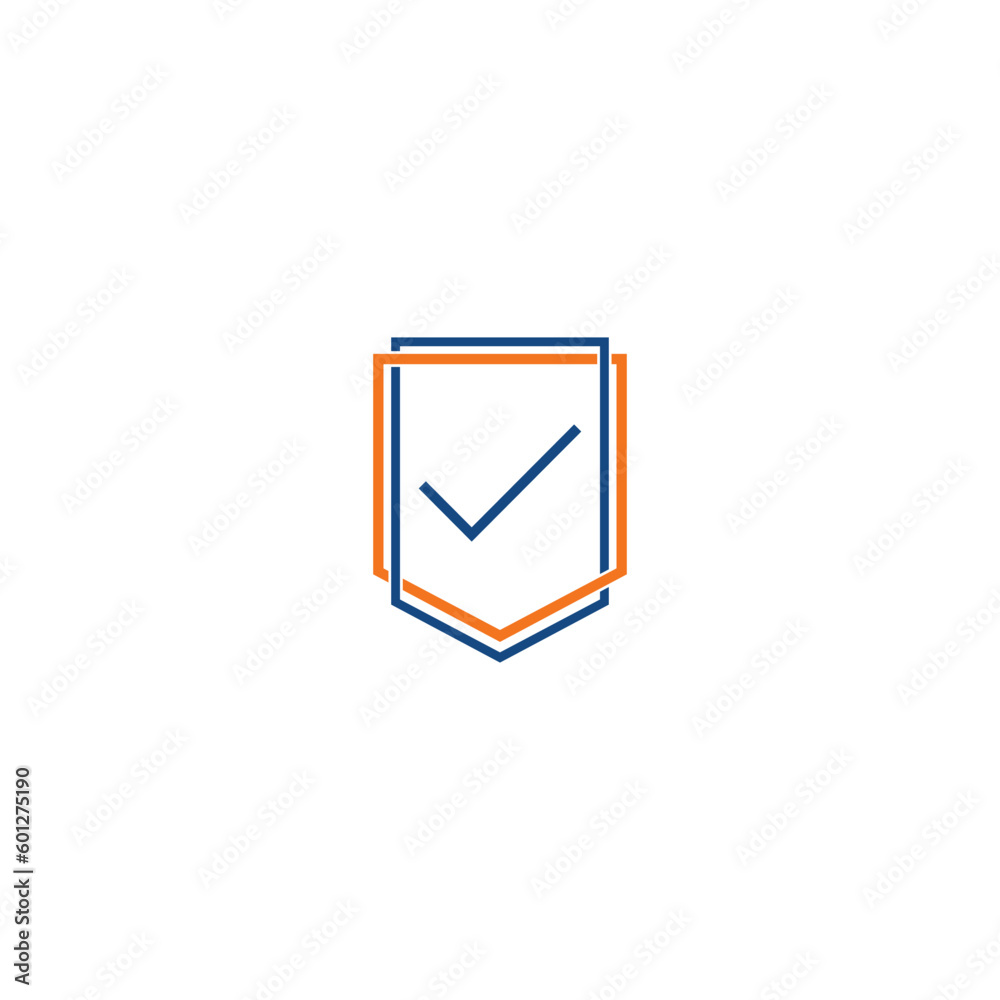 Check shield secure security antivirus verified logo icon isolated on white background Check shield secure security antivirus verified logo icon isolated on white background