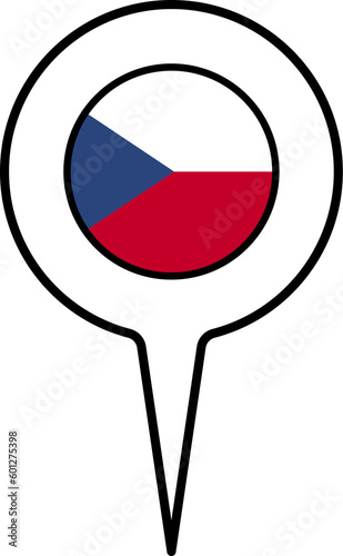 Czech flag Map pointer icon. Free Download Czech flag Map pointer icon. - GFXLoad