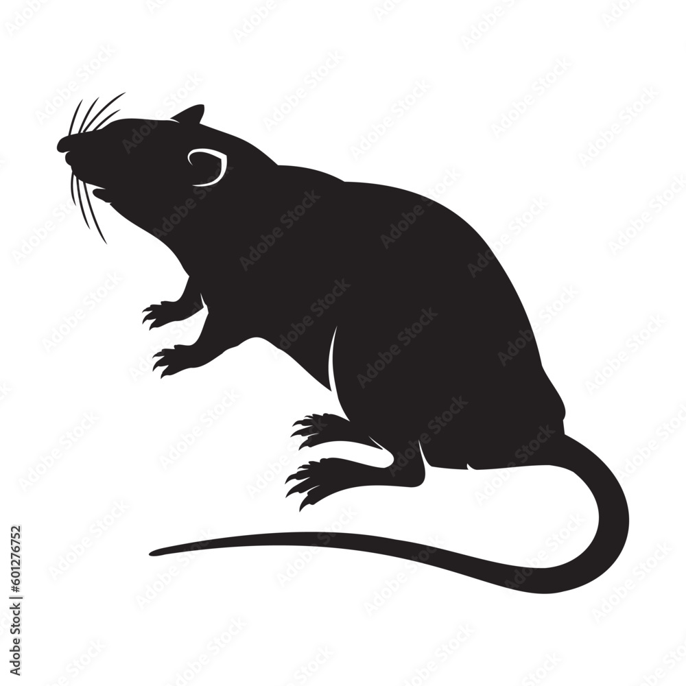 silhouette of a mouse