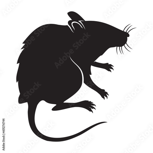 silhouette of a rat