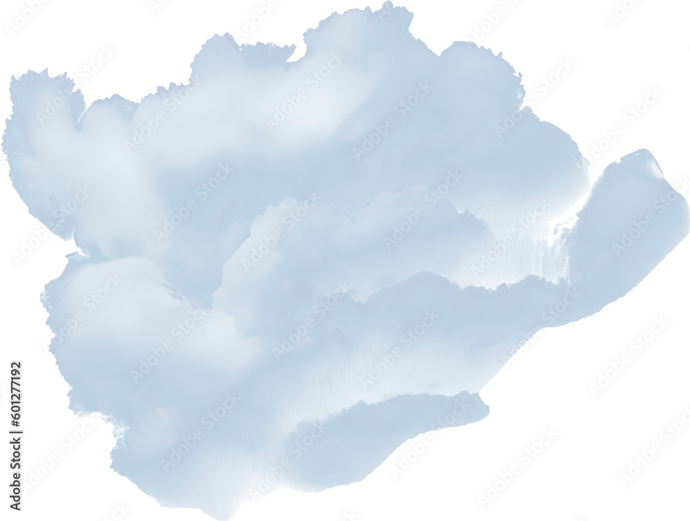 Obraz premium white puffy cloud isolated on transparent background