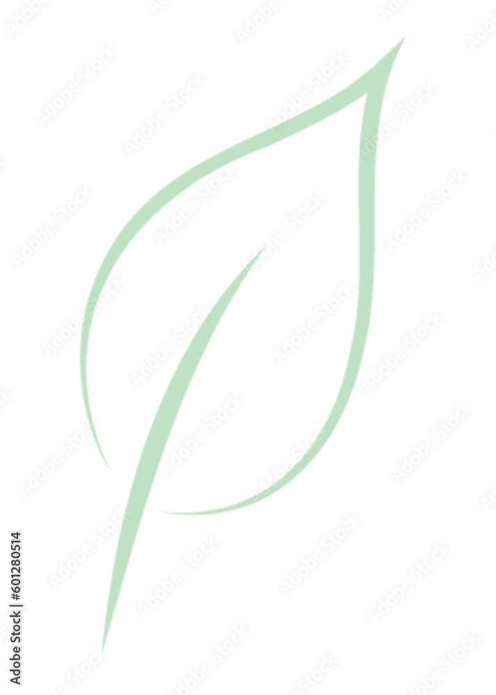 Zielony liść eko ilustracja - obrazy, fototapety, plakaty 