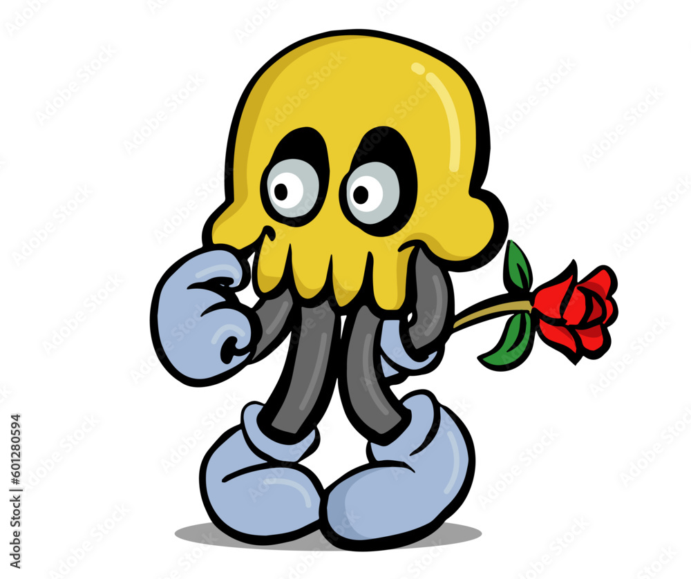Obraz premium Bone head Vintage Mascot Vector