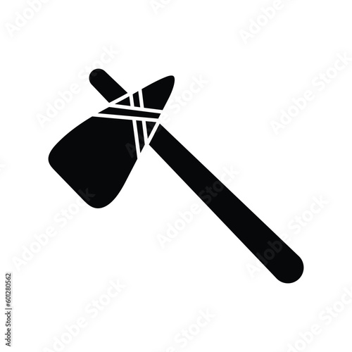 Ancient stone axe icon design, isolated on white background. vector illustration