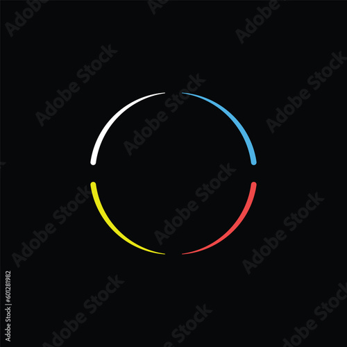 Colorful circle vector logo template design