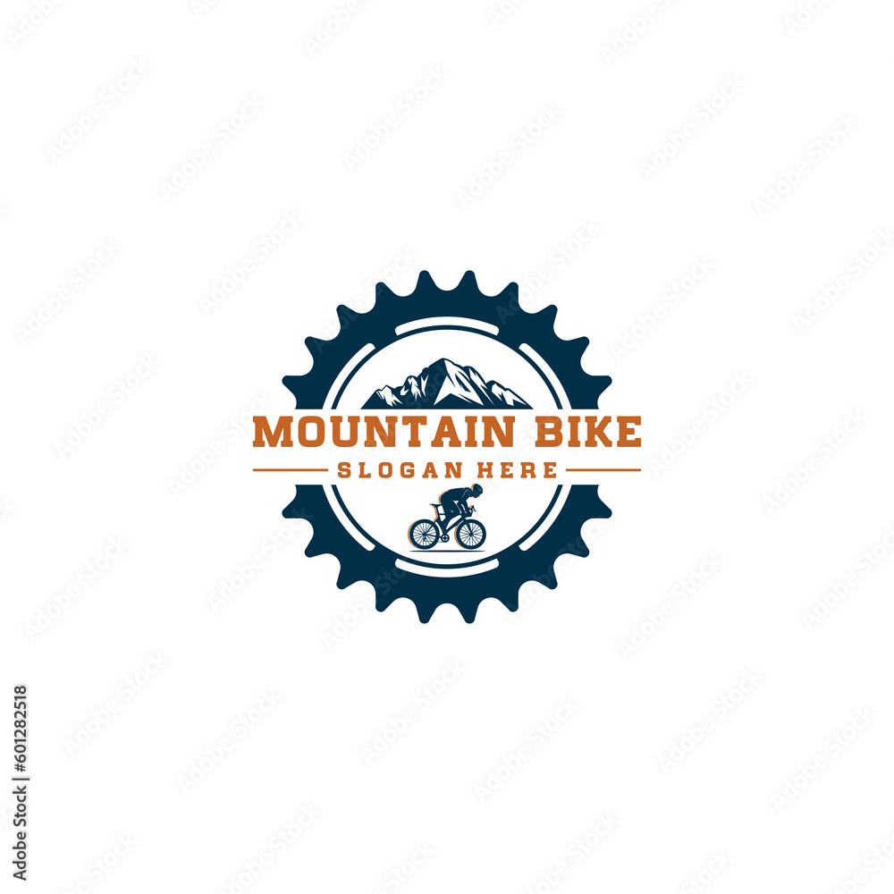 Fototapeta premium mountain bike logo template vector in white background