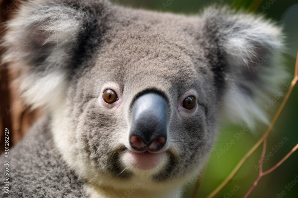 A close-up of a koala's face representing cuteness and uniqueness