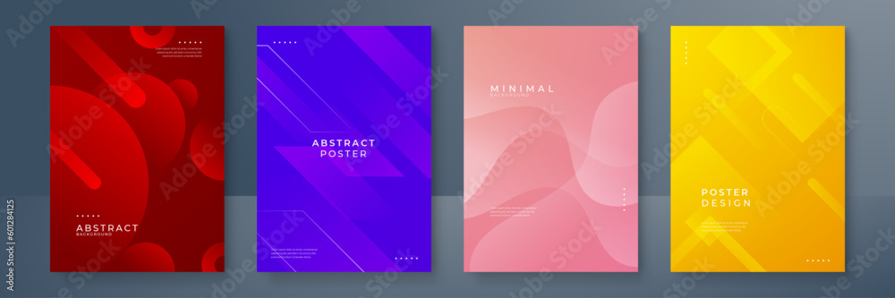 Minimal geometric colorful geometric shapes light technology background abstract design.