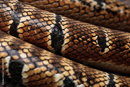 A close-up of a snake's skin representing texture and patterns in nature